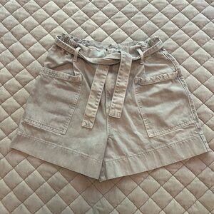 Anthropologie light wash denim shorts